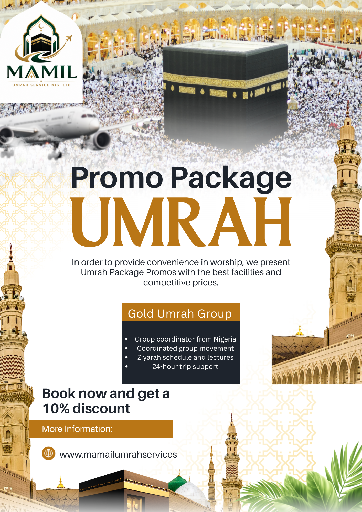 Gold Umrah Group package flyer